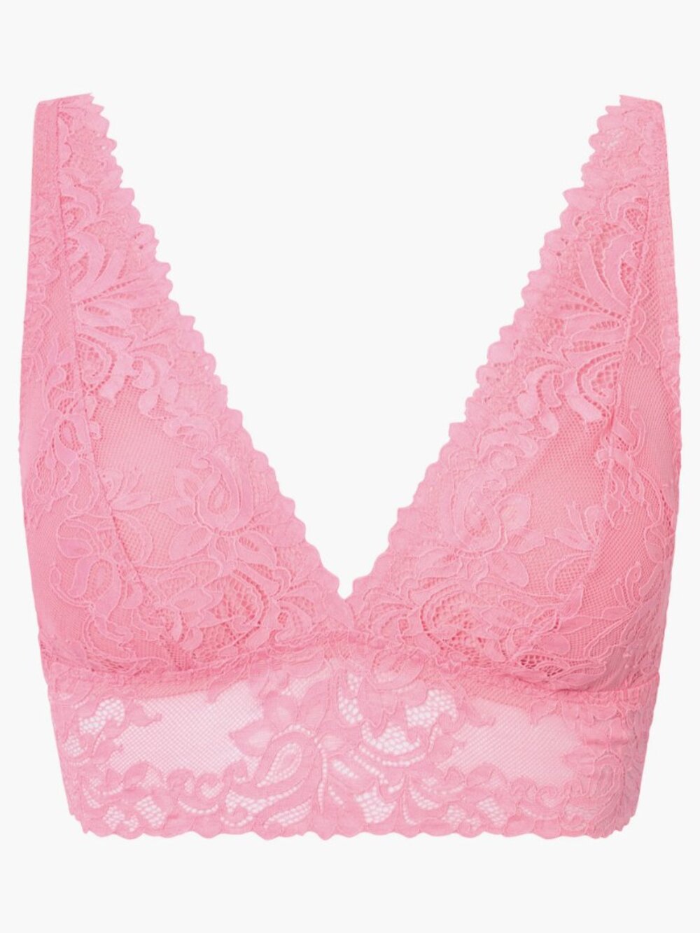 Cosabella Intimately Free People Carmela Plunge Bralette Pink Lace Medium NWT